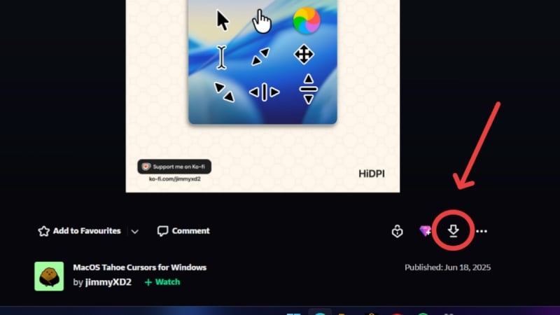 установка курсоров macos tahoe