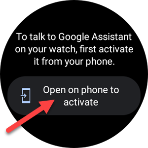 Выберите «Открыть на телефоне для активации».