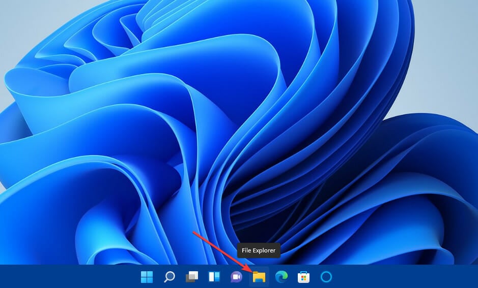 Кнопка Проводника на панели задач Windows 11