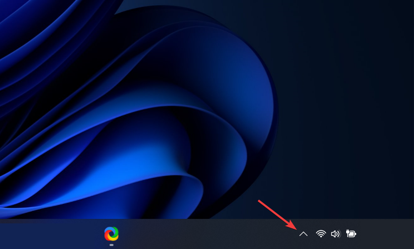 Панель системного трея Windows с приложениями в фоне