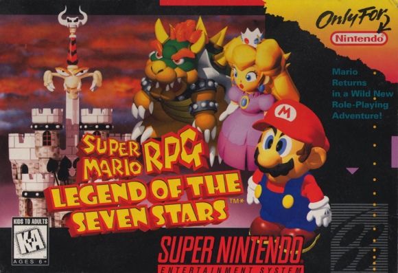 Изометрический уровень Super Mario RPG с Марио и напарниками
