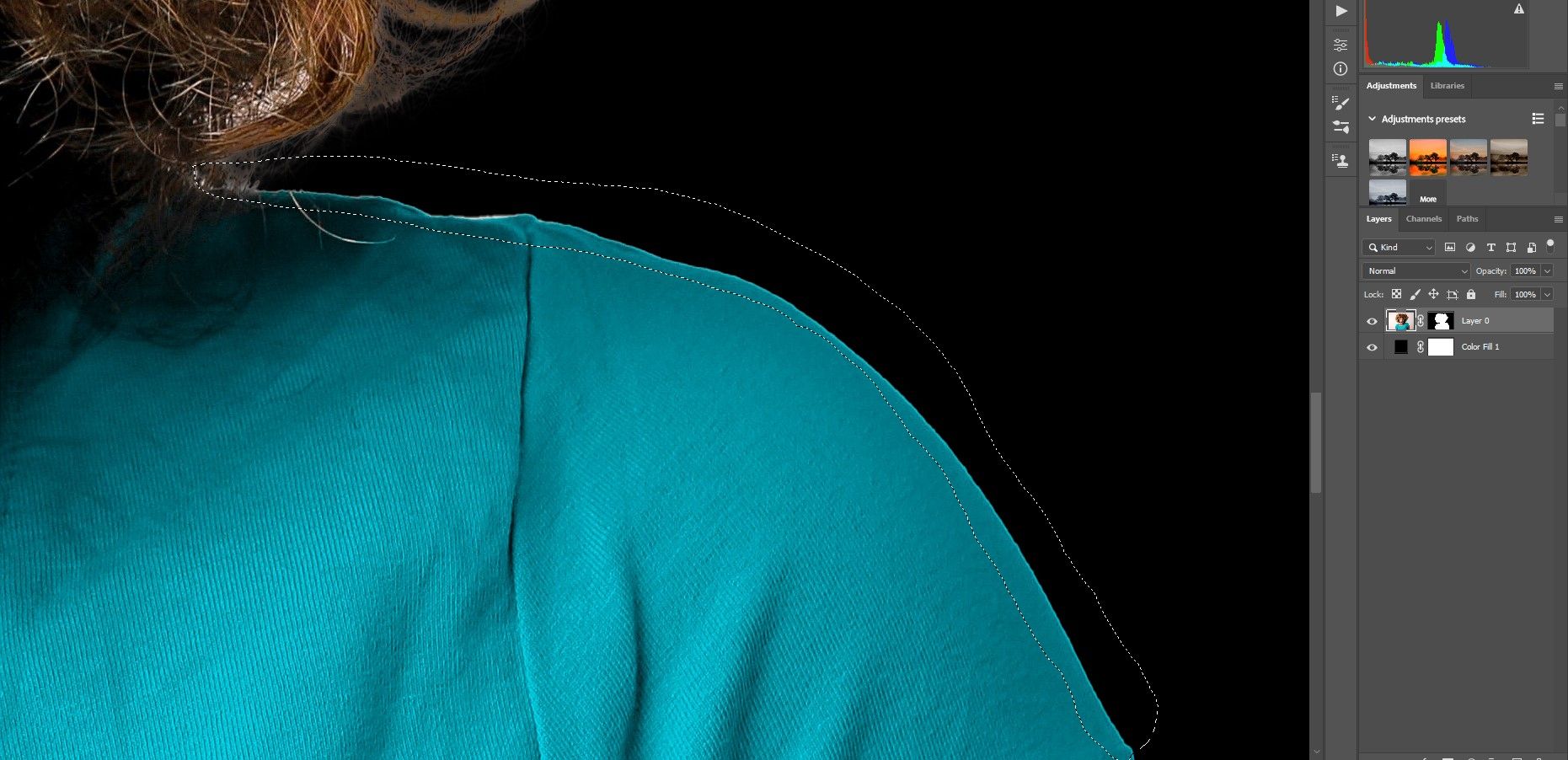 7. Сделайте выделение инструментом Лассо