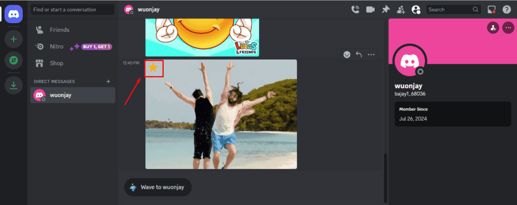 Звезда становится жёлтой — GIF добавлен в избранное