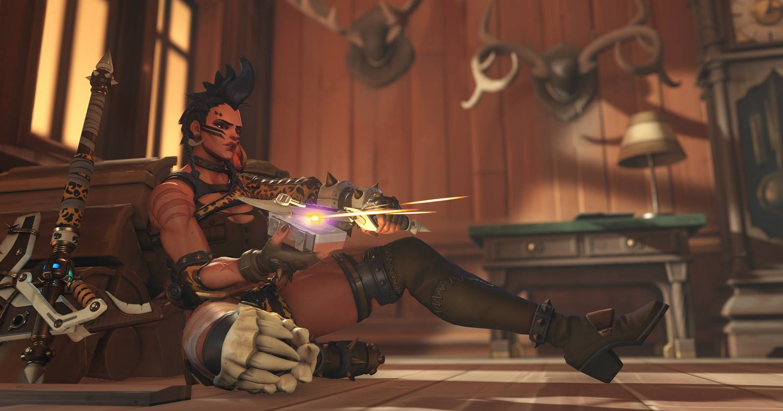 Overwatch 2 character sitting on the floor
