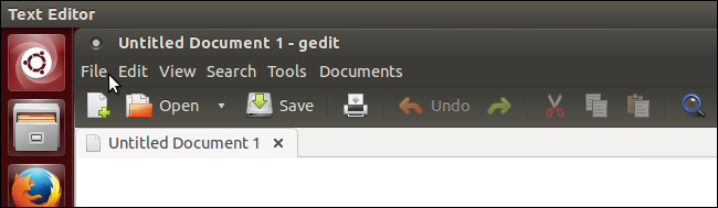 Местное меню приложения внутри окна под заголовком