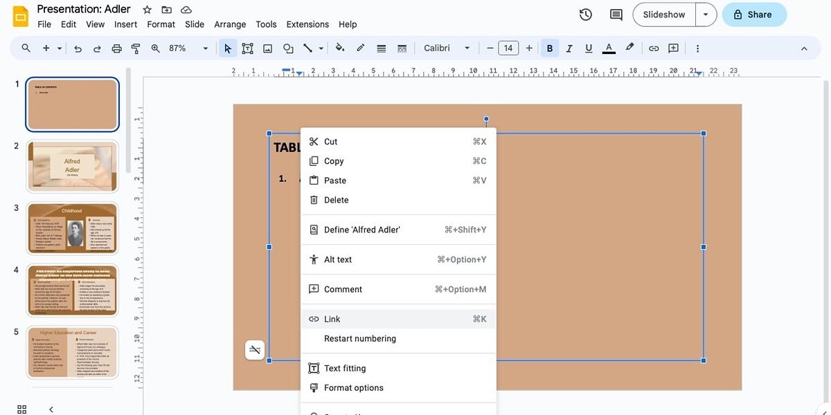 Контекстное меню: выбрать 'Ссылка'