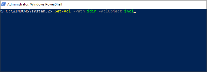 Подтверждение применения изменений после удаления ACE