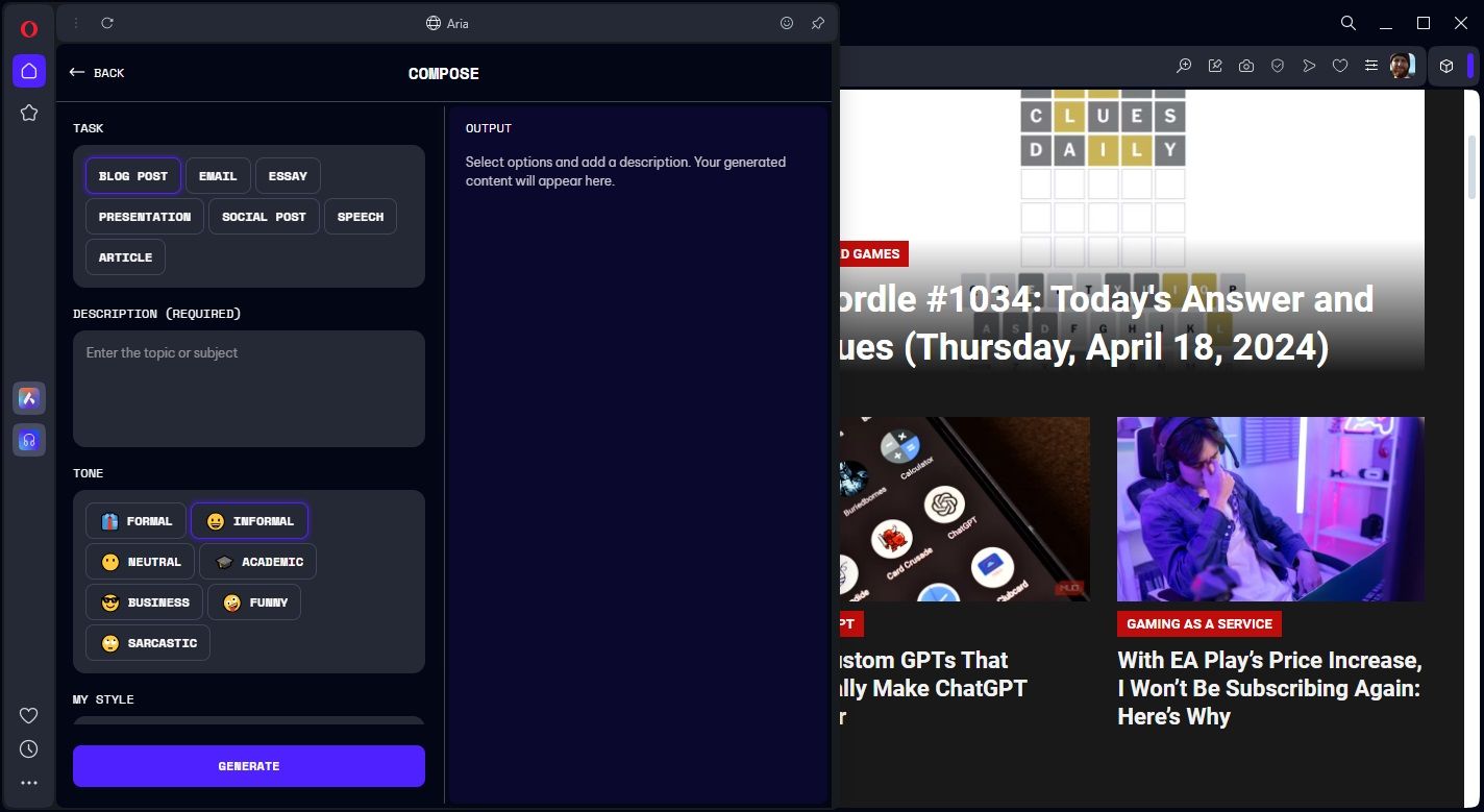 Интерфейс Compose с вариантами задач