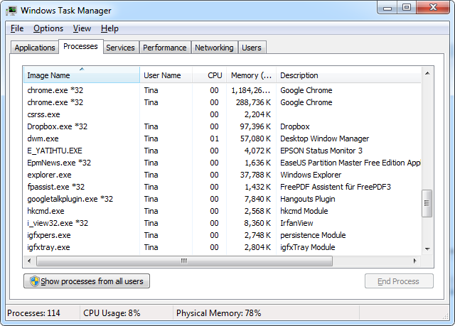 Разбор процессов в Диспетчере задач Windows