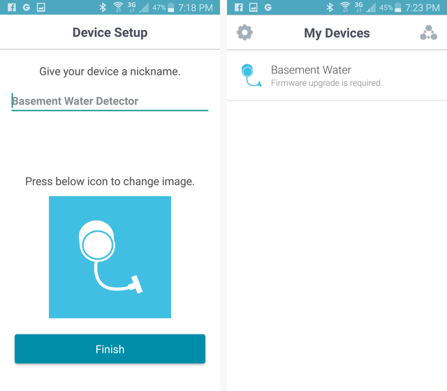Статус устройства в приложении MyDlink Home