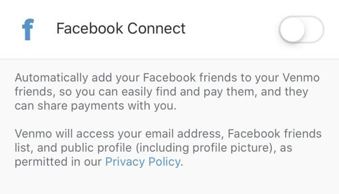 Контакты и социальные сети Venmo