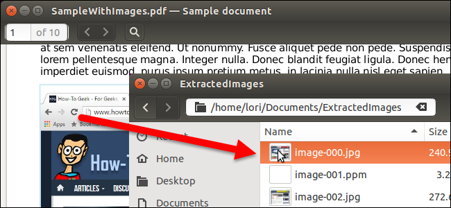 Извлечь изображения из PDF в Linux