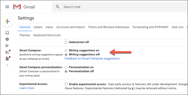 Включите Smart Compose на Gmail