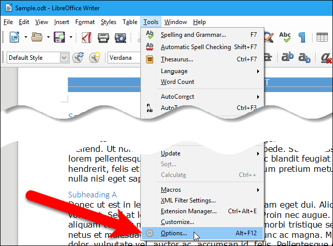 Изменить число шагов отмены в LibreOffice