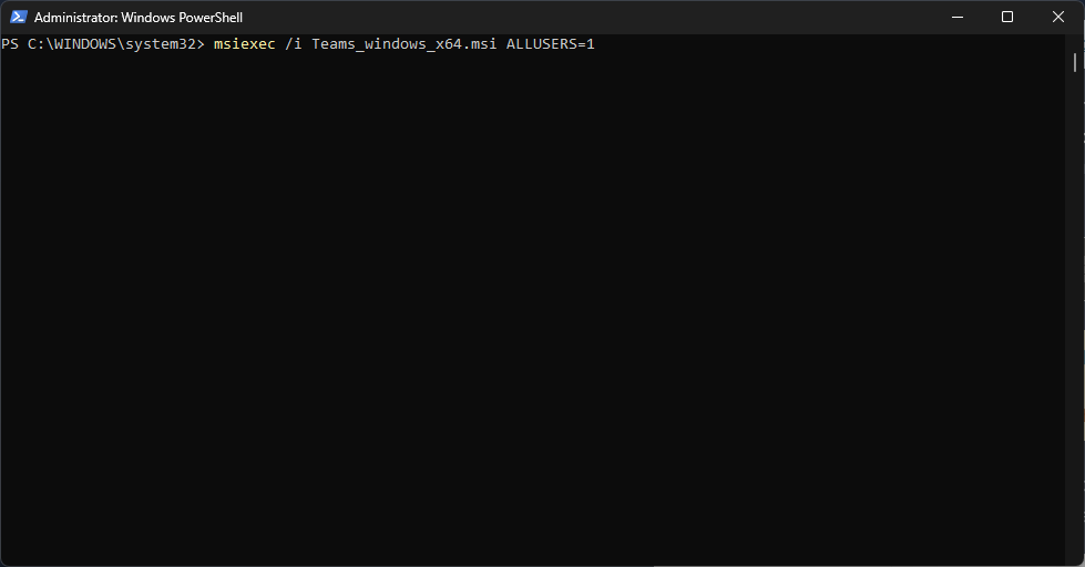 Команды PowerShell для установки Teams machine-wide installer