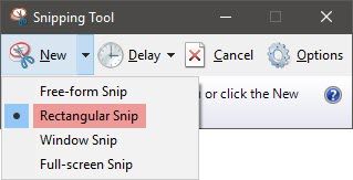 инструмент Snipping Tool в Windows
