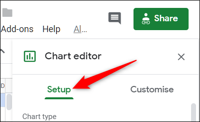 Click Setup Tab