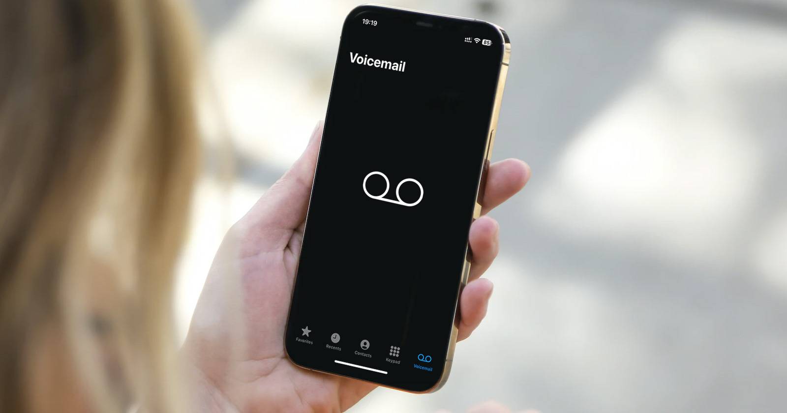 Экран голосовой почты на iPhone