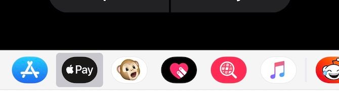 Значок Apple Pay в iMessage для отправки и запроса денег