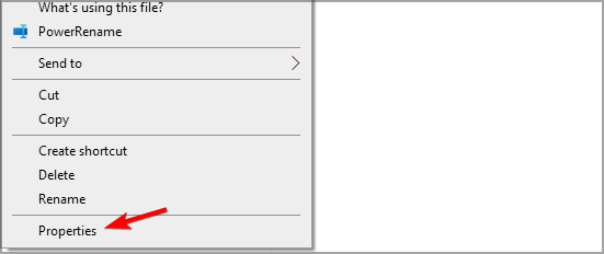 Окно свойств файла в Windows