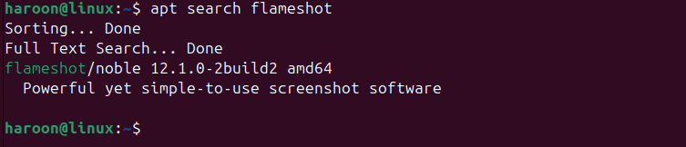 Searching Specific Tool Using Apt Search Command Tool