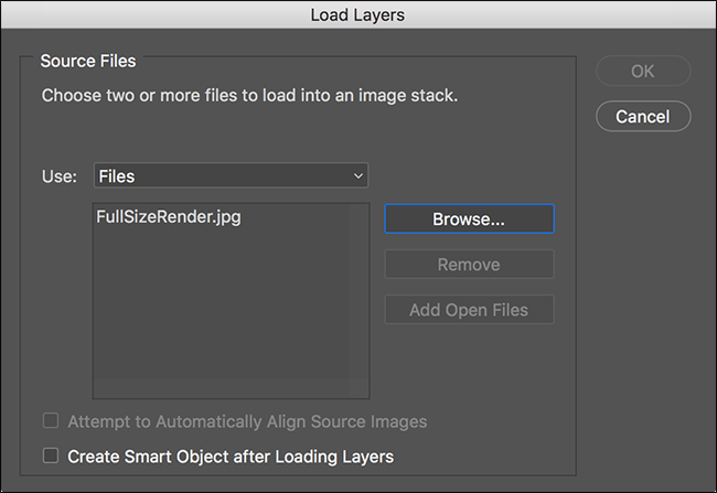 Первое изображение добавлено в стек