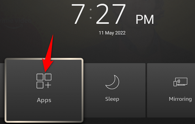 Выберите «Приложения».