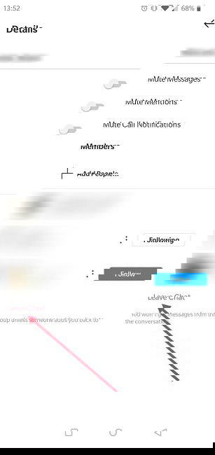 Кнопка выхода из группового чата — Покинуть чат