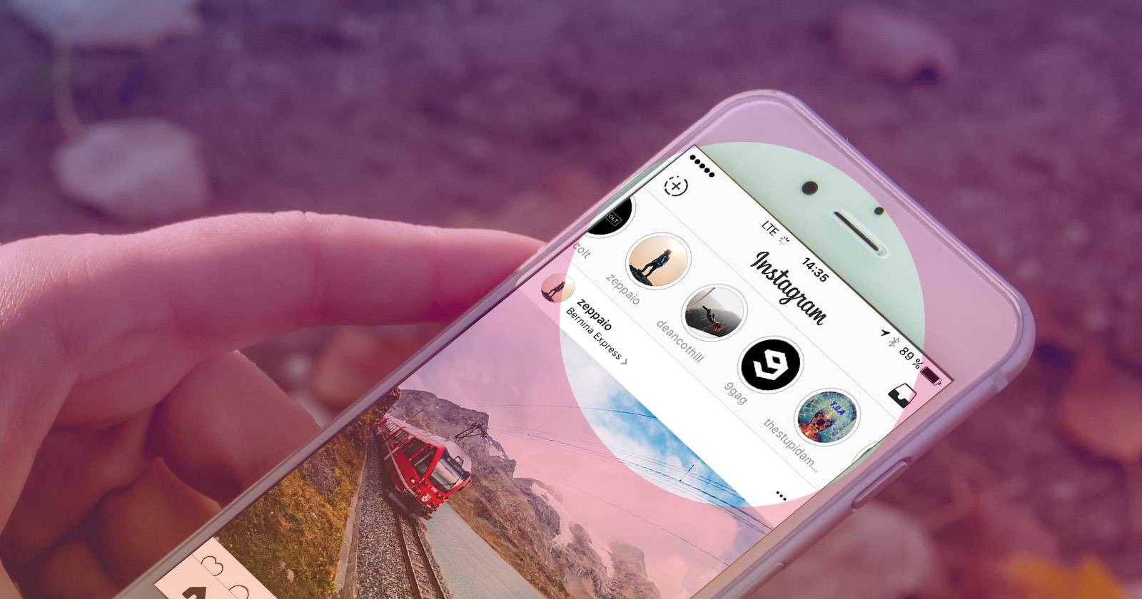 Обложка: интерфейс Instagram Stories на смартфоне