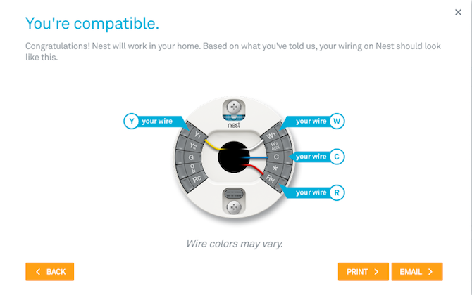 Подключение проводов к клеммам базы Nest