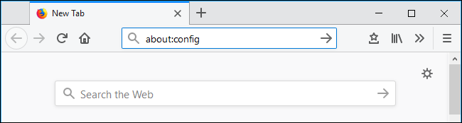 Предупреждение на странице about:config