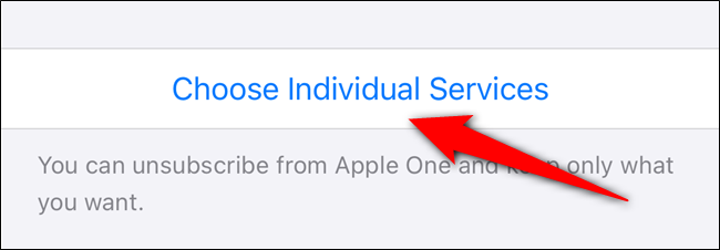 Выберите отдельные сервисы вместо пакета