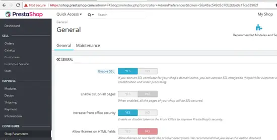 SSL для Back Office