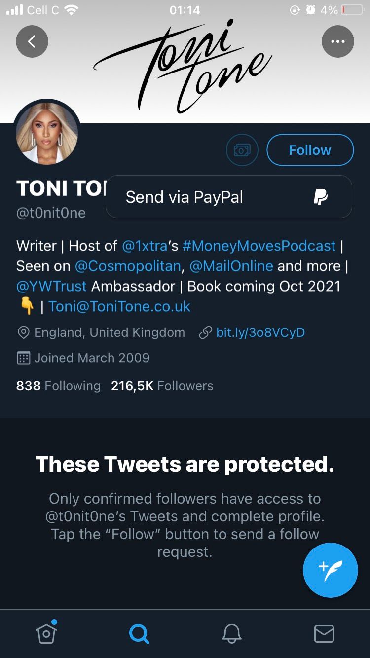 Список вариантов оплаты в разделе Советы профиля Twitter