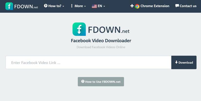 FDown для скачивания видео с Facebook