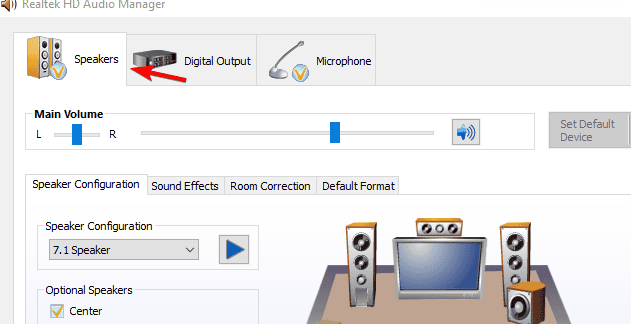 Настройка колонок в Realtek