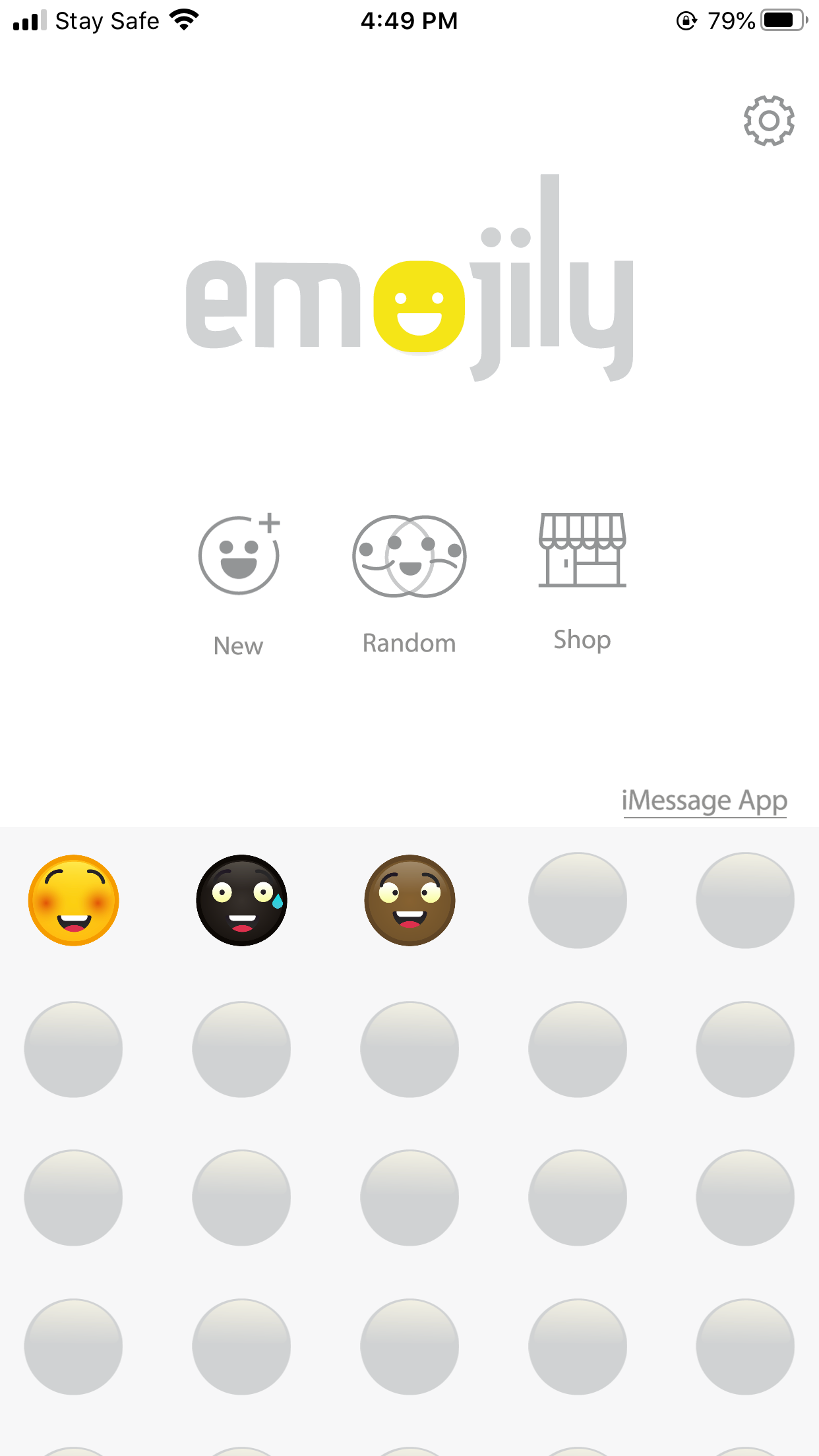 Интерфейс Emojily