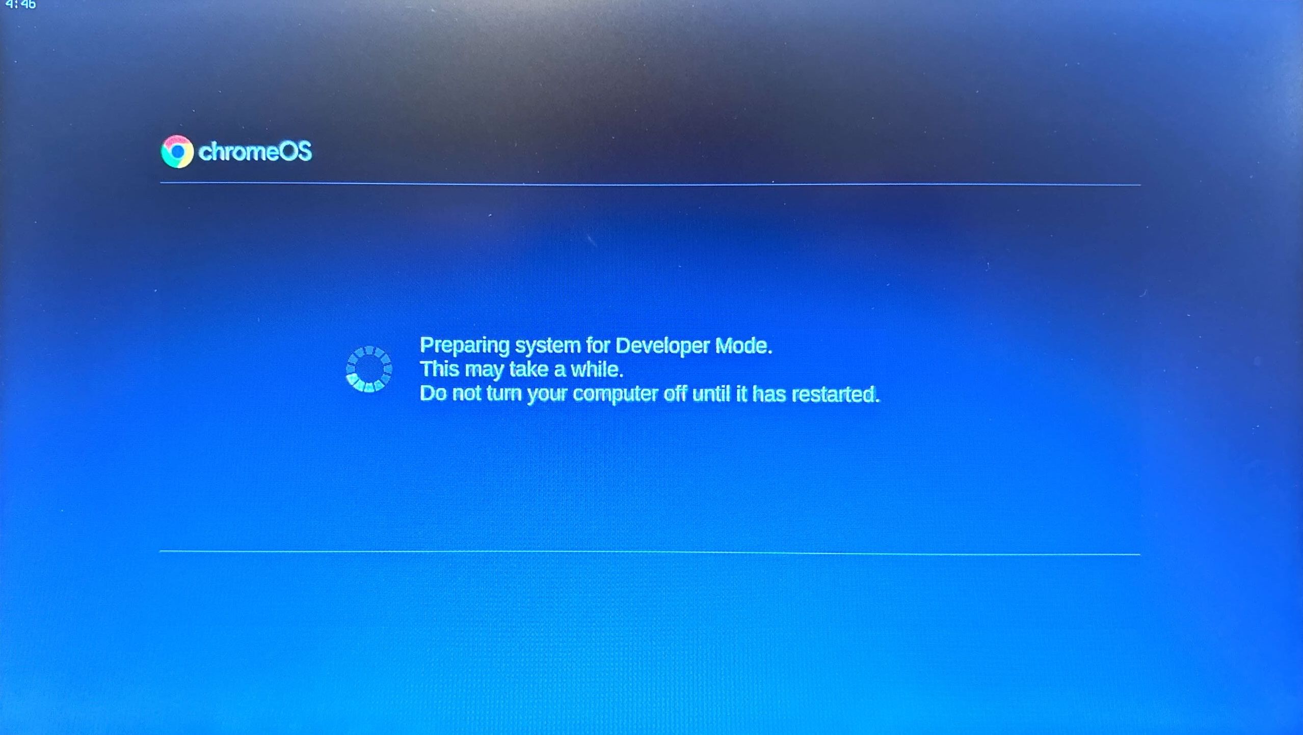 Подготовка Chromebook к включению Developer Mode