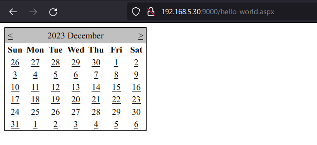 Страница ASP.NET, запущенная через Mono