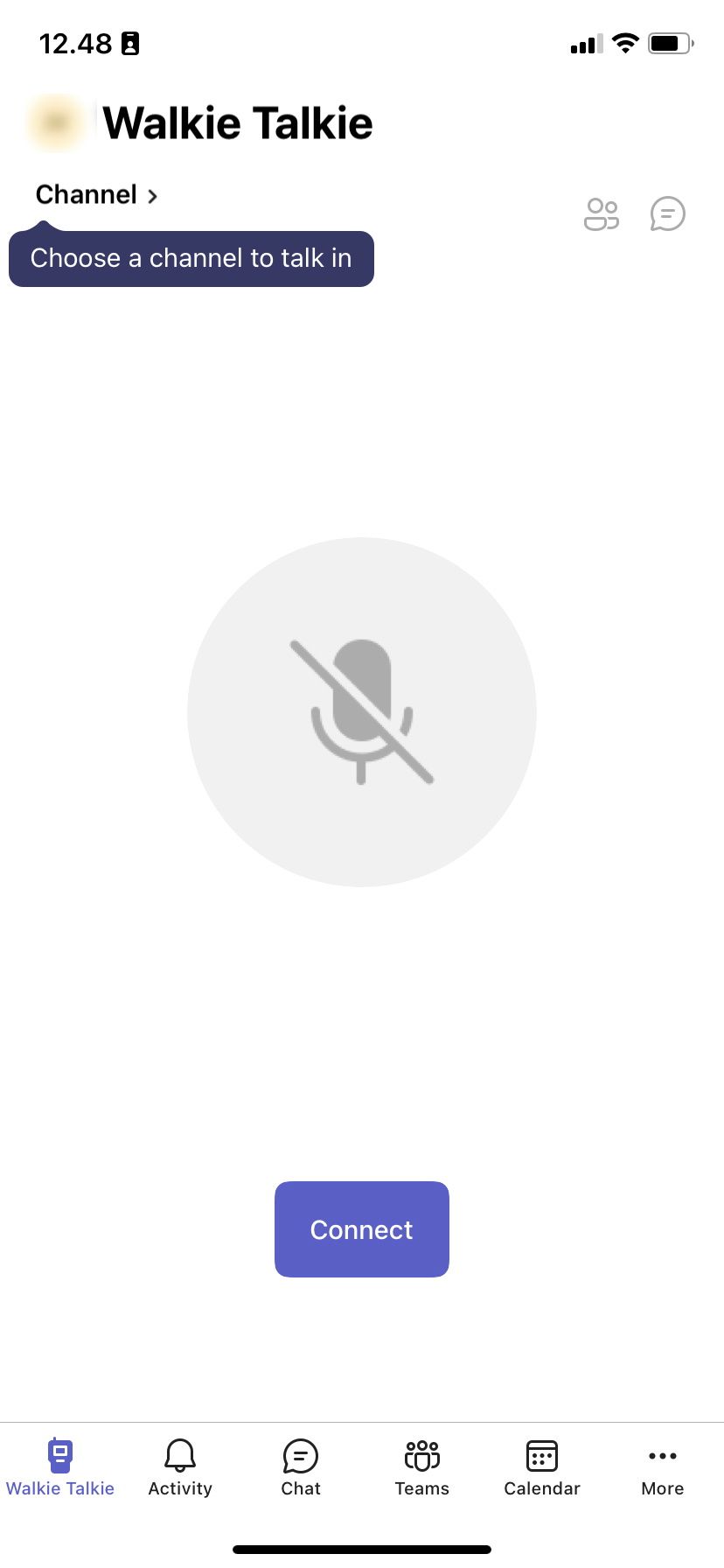 Интерфейс приложения 'Рация' в Microsoft Teams — список пользователей канала