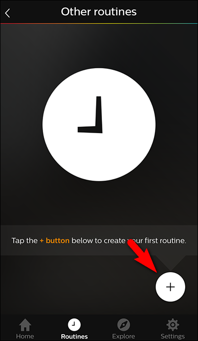 Экран: кнопка Создать рутину