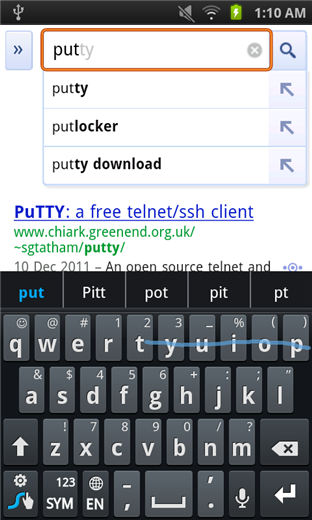 Прямой путь P→T может давать несколько слов