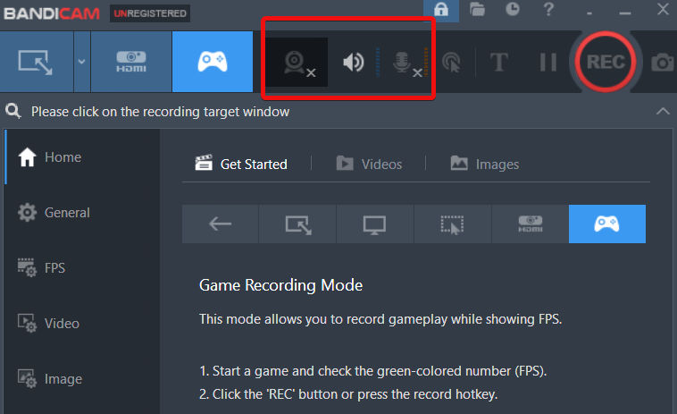 Bandicam — вебкам-оверлей и опции аудио