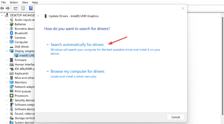 Поиск драйверов автоматически