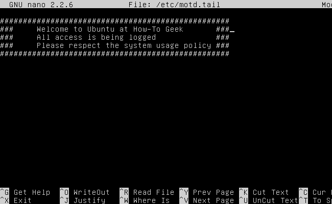 Пользовательское сообщение в MOTD после добавления в motd.tail