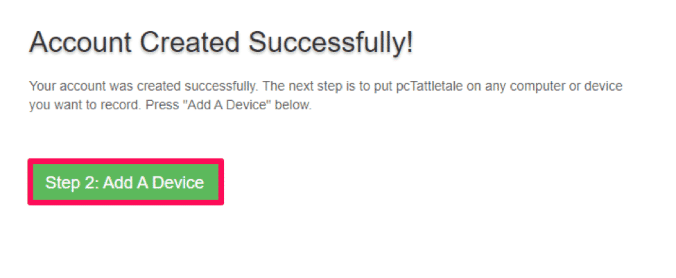 Форма добавления устройства в pcTattletale