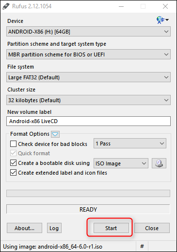 Rufus: начаты запись образа