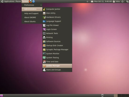 Обновление Ubuntu 10.04 до 10.10