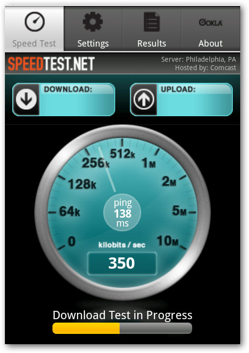 Процесс измерения скорости на Android