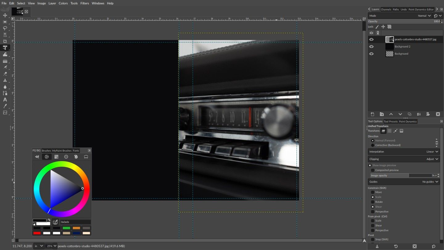 Пример размещения текста на обложке в GIMP